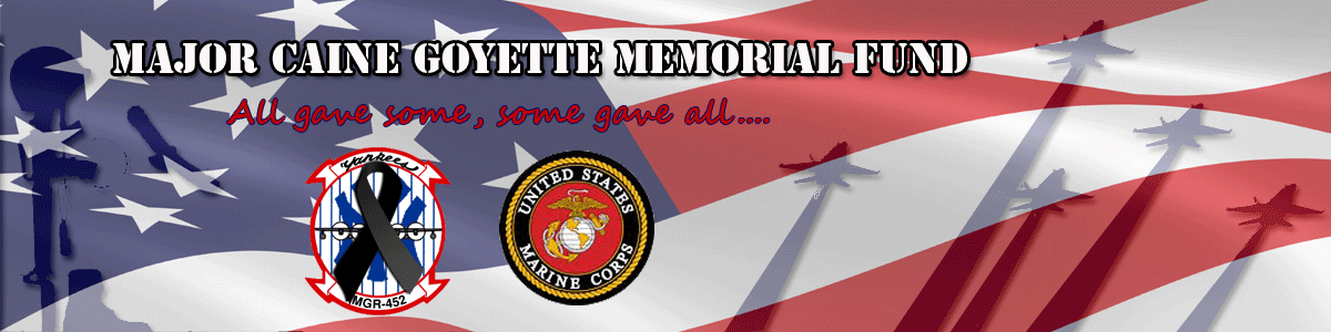 Major Caine Goyette Memorial Fund Banner